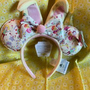 2023 Disney Parks Minnie Mouse Easter Reigning Rabbits Bunny Ear Headband